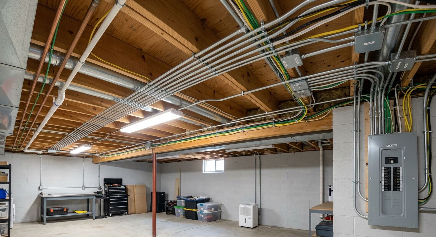 Certified electrician on a job in Ozerna