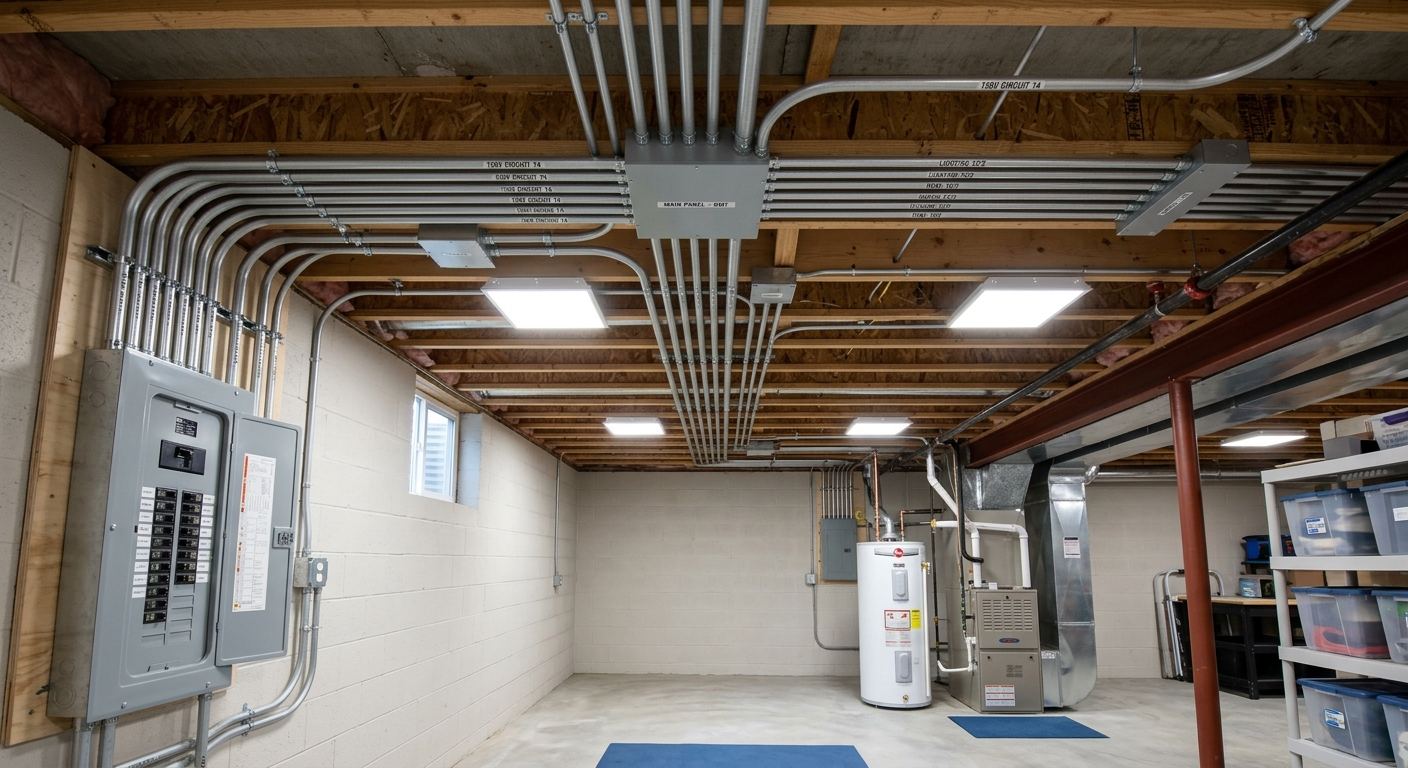 Certified electrician on a job in Overlanders