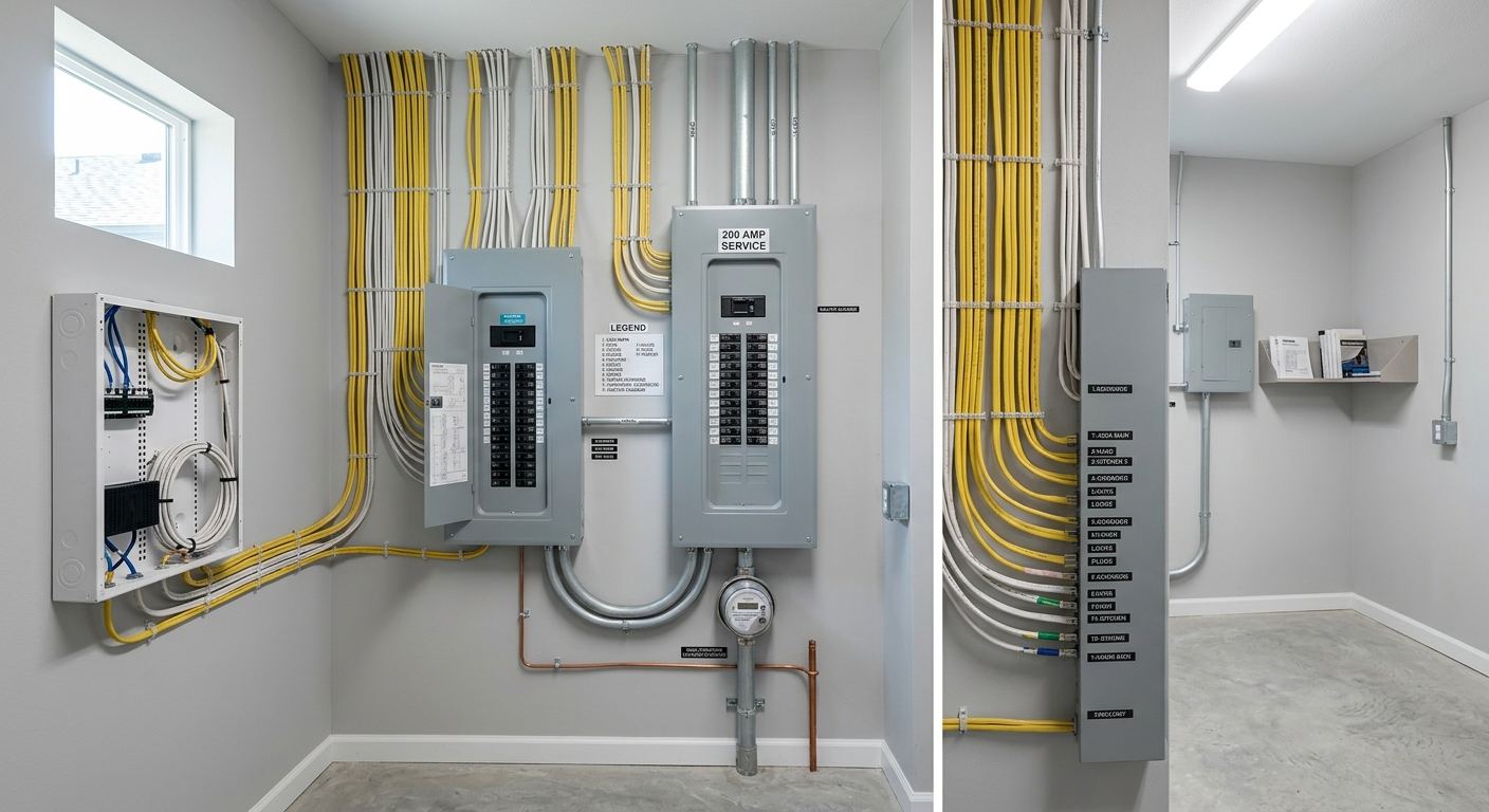 Certified electrician on a job in Brooks