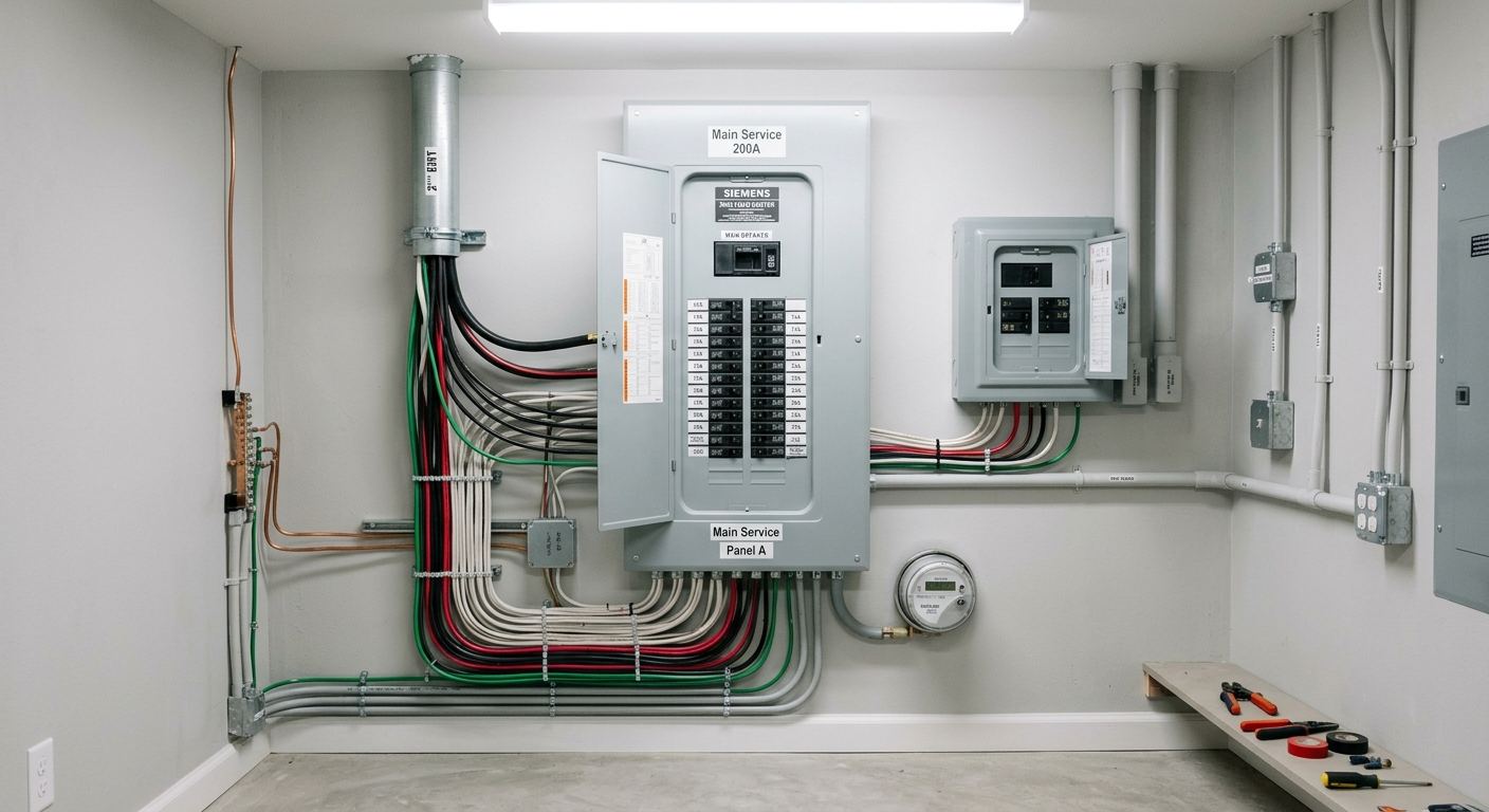 Certified electrician on a job in Belvedere